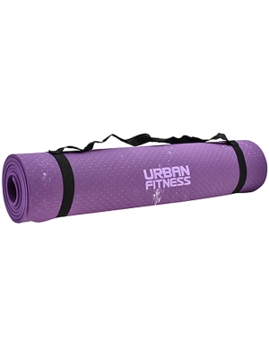 Urban Fitness 6mm Patterned TPE Yoga Mat - Purple